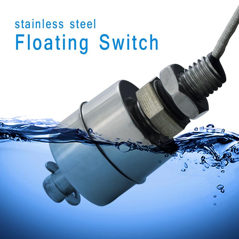 Sensor de Nivel de Líquido de Agua Vertical de Acero Inoxidable Controlador Interruptor de Sensor de Flotador Interno 45 mm Línea Controlador de Bomba Automático Tanque