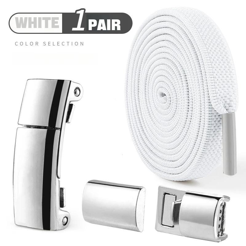 Magnetic Lock Shoelaces Without Ties Flat Elastic Shoe Laces Sneakers Boots No Tie Shoelace Rubber Bands for Shoes Accessories