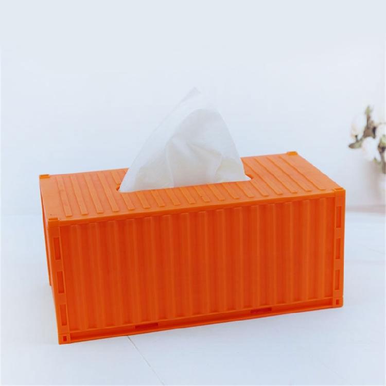 Frachtcontainer Taschentuchspender für Küche Dekorative Plastik Papiertuchbox Innovativer Serviettenhalter für Schlafzimmer