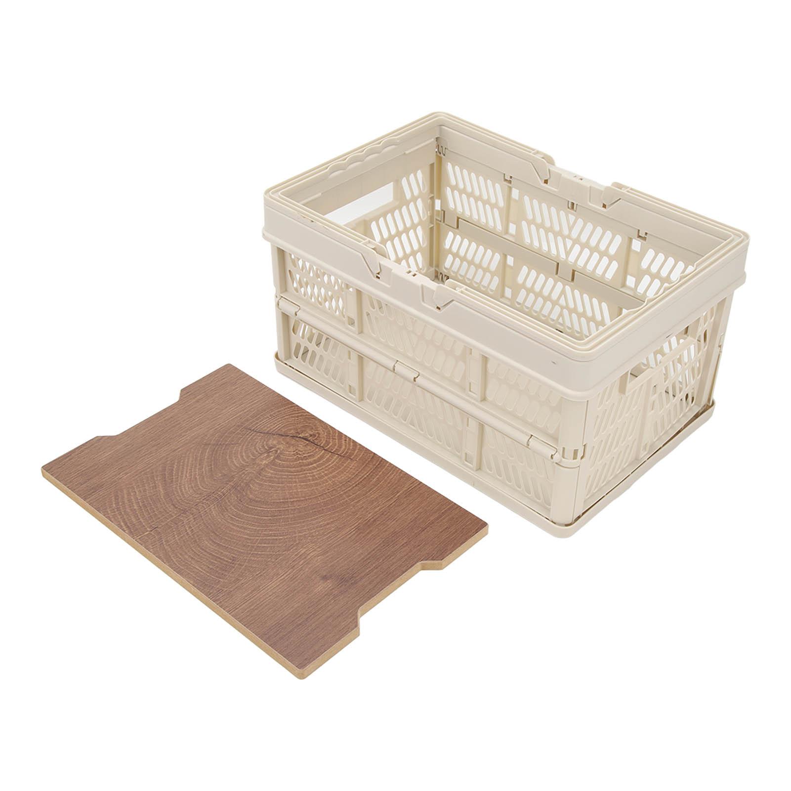 

Корзина для пикника, складная, многофункциональная, портативная, большой емкости, корзина для хранения для кемпинга, кемпинга S серый белый