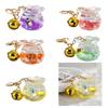 Whimsical Acrylic Bottle Keychain Cute Fish Tank and Ocean Theme Keychain Perfect Bag Charm for Women and Couples