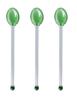 3Pcs Glass Spoons Coffee Spoon Long Handle Dessert Spoon Color Glass Teaspoons Clear Petite Teaspoons Coffee Mixing Tea Stirrer