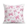 Valentine'S Day Heart Bow Cushions Pillowcase Polyester Cushion Cover Throw Pillow Pillowcover Home Car Sofa Decor