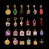 Stainless Steel Enamel Pendants Cute Flower Leaf Charm Accessories For Jewelry Making Necklace Earring Hanging Accessories