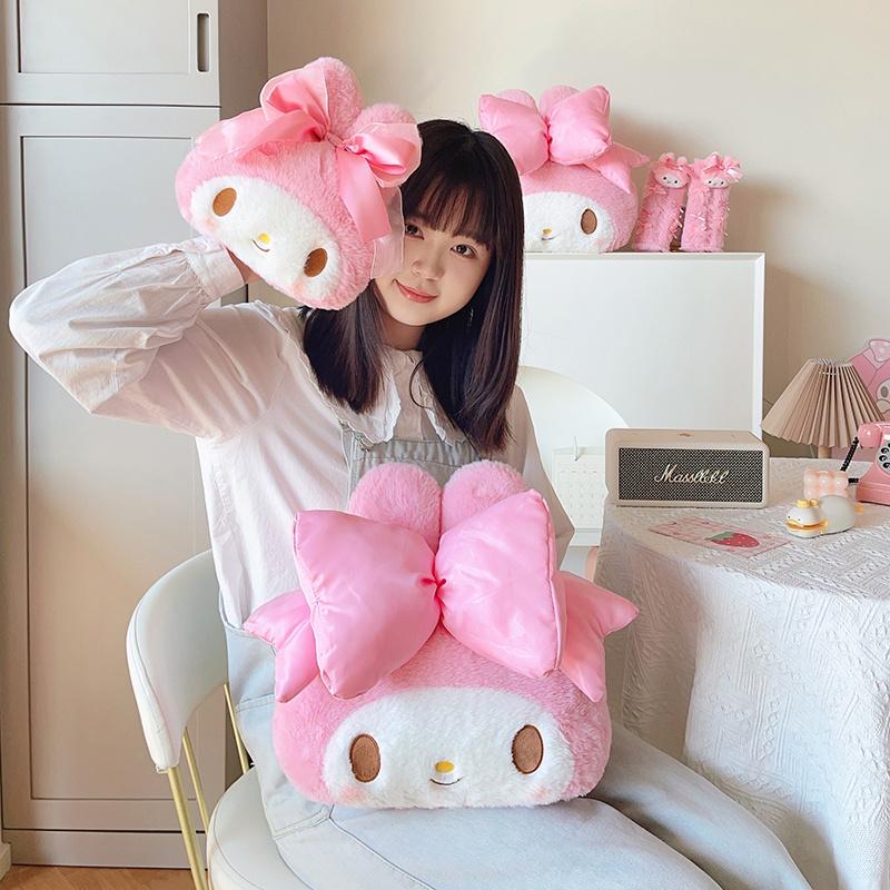 My Melody Cartoon Plushies Lovely Stuffed Anime Kawaii Plush Toy Back Cushion Headrest Car Accessories Seat Belt Cover