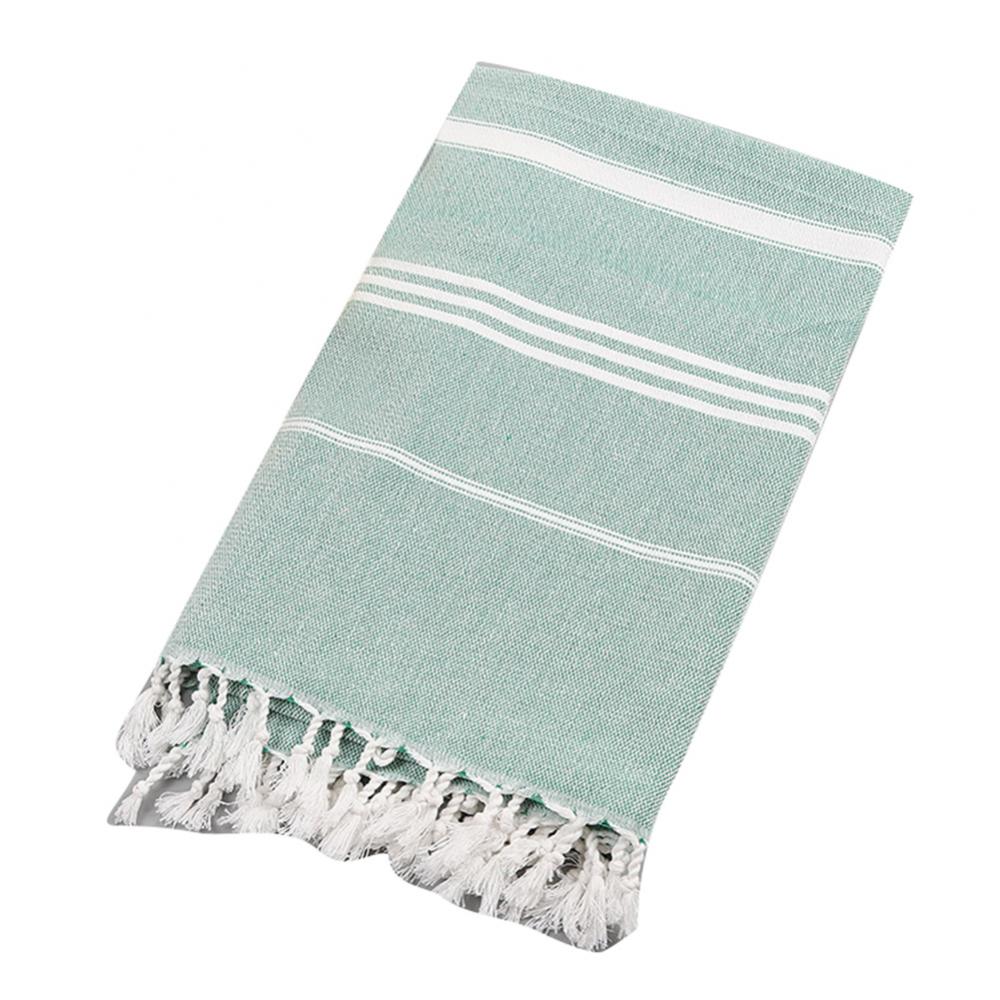 Turkish Tassel Bath Towel Soft Terry Cloth Striped Adult Beach Towels Travel Camping Shawl Sunscreen Tassel Tapestry 100x180cm