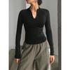 New Versatile Women'S Long Style Sexy Casual Fashionable Comfortable High-End T-Shirt Top Base Shirt