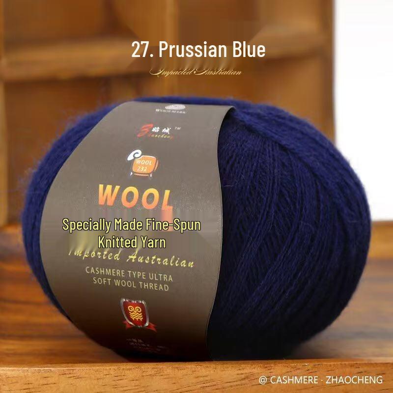100% Cashmere 2-Ply Medium Fine Knitting Yarn for DIY Sweaters & Scarves