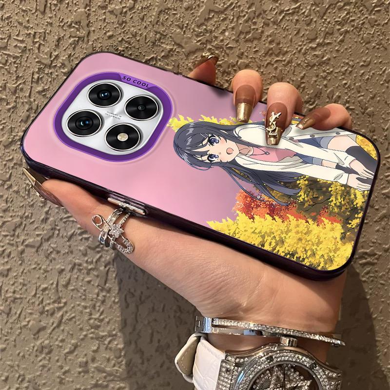 Anime S-Sakurajima M-Mais Frosted Case for Xiaomi Redmi Note 14 13 12 10 Pro Plus 11S 14C 13C 12C 9C 11S K70 K60 A2 A1 Cover