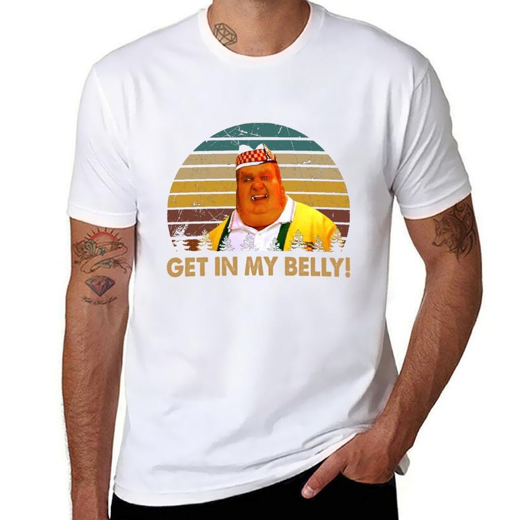 Fat Bastard character get in my belly poster T-Shirt shirts graphic tee hippie clothes mens cotton t shirts
