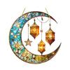 Moon Suncatcher Hanging Decoration Moon Star Lantern Stained Glass 2D