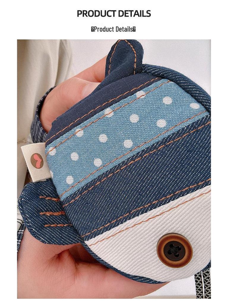 2025 New Clownfish Cartoon Mini Coin Purse: Cute & Versatile Denim Bag for Earphones