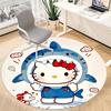 1pc Hello Kitty Shark Office Round Area Rug, Under Office Chairs Bedroom Living Room Home Decor  A1022199