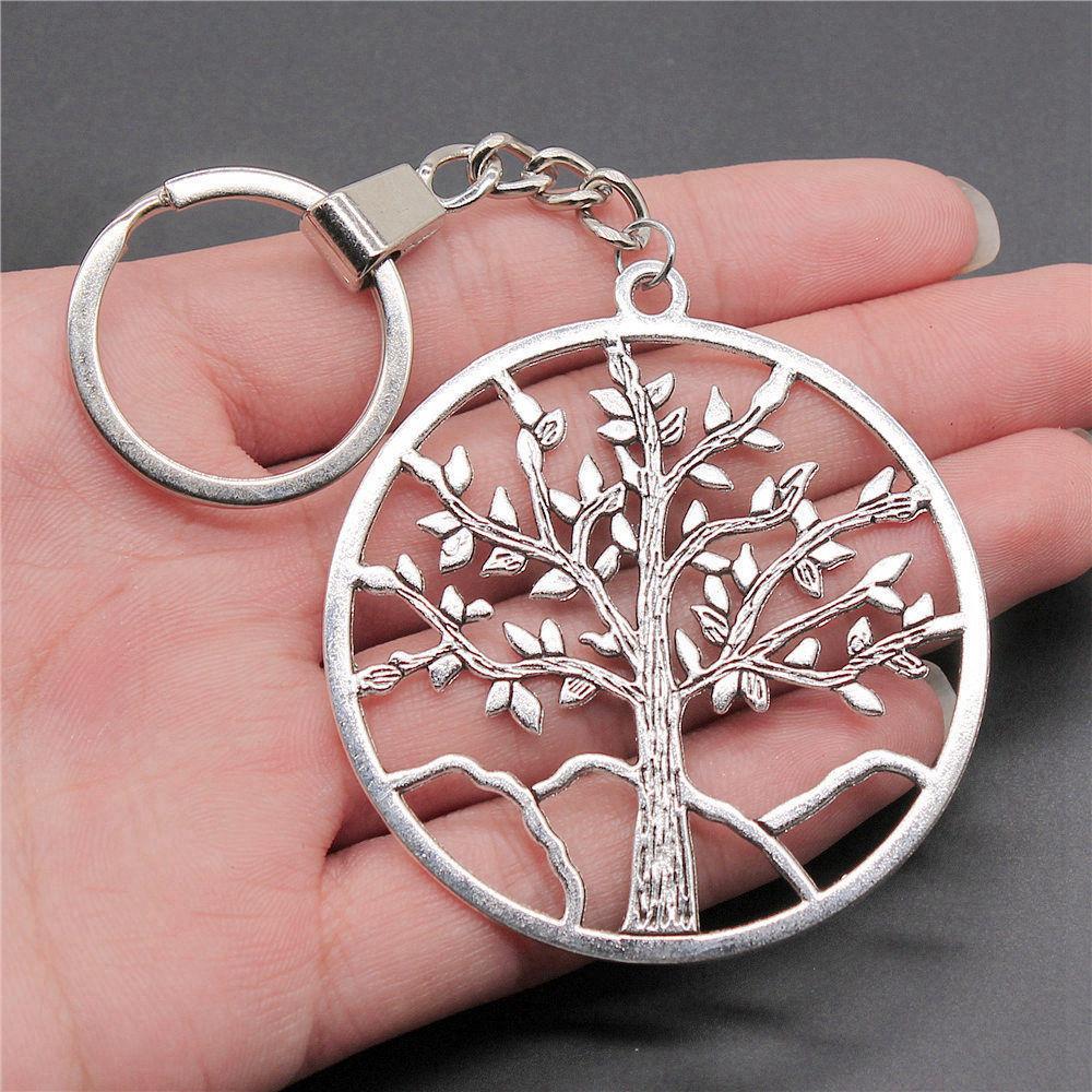Tree of Life Nature Growth Pendant Antique Bronze Metal Keychain Trendy Gift for Nature Lovers