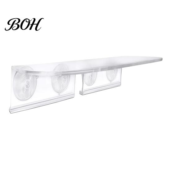 Floating Potted Plant Stands Window Suction Cup Storage Rack, Clear Acrylic Shelf with Microgreen Growing Trays Strong Adsorption, Stand for