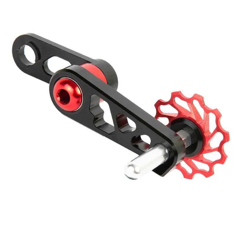Bicycle Aluminum Alloy Chain Tensioner Rear Derailleur Single Speed MTB Bike Chain Stabilizer Chain Guide Cycling Accessories красный