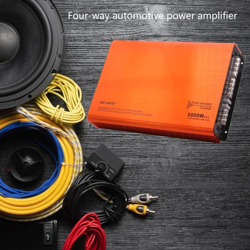 6800W Auto Sound Power Amplifier with Four Channels for  Immersive Listening Experience During Vehicle Gatherings