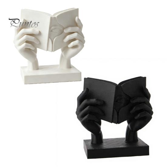 Solide Textur Skulptur 3D Gedrucktes Abstraktes Gesicht & Hand Reading Skulptur, Moderne Minimalistische Kunstfigurine, Exquisites Tischplatten Kleines Schreibtischornament,