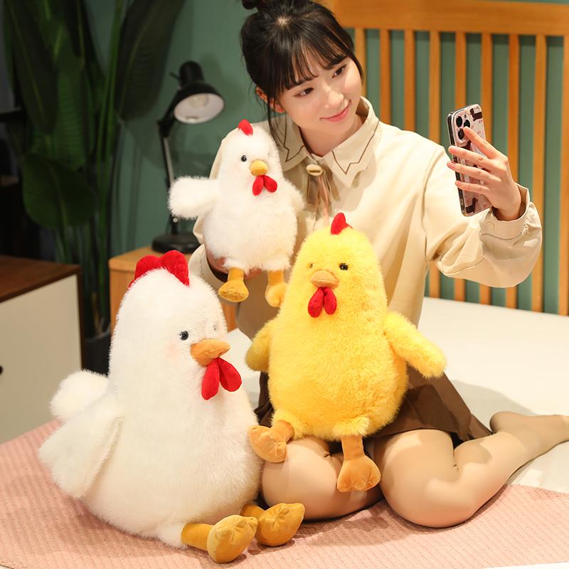 Chicken Plush Stuffed Animal Doll Realistic Looking Birthday Gift Idea Room Decoration and Pillow Easter Children Gift Idea Room Decoration