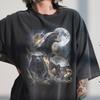 Three Honey Badger Moon Shirt, Vintage 90s Graphic Tee, Ratel Wildlife Lover Gift