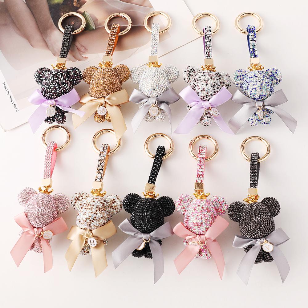 Bear Full Crystal Inlay Bag Charm