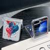 3PCS Capa dobrável à prova de choque para Samsung Z Flip6 Flip5 Flip4 para Magsafe Balão magnético Beijo Lábios Padrão Transparente Rígido PC Capa Fina