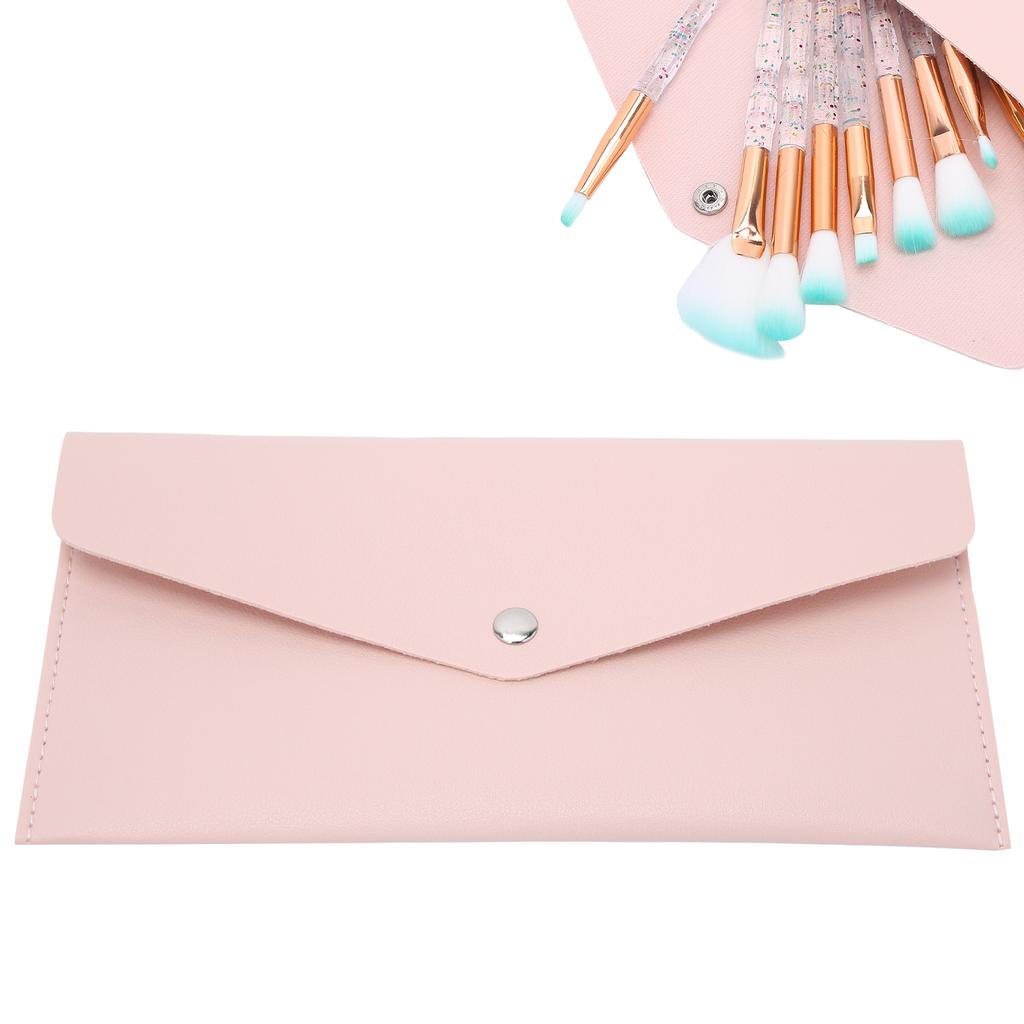 Professionell kosmetisk borstförvaringsväska Resvänlig bärbar sminkborstväska Organizer (Rosa)
