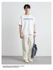 Yizhi Men's Summer 2025 European & American Heavyweight Letter Print Short-Sleeved T-Shirt