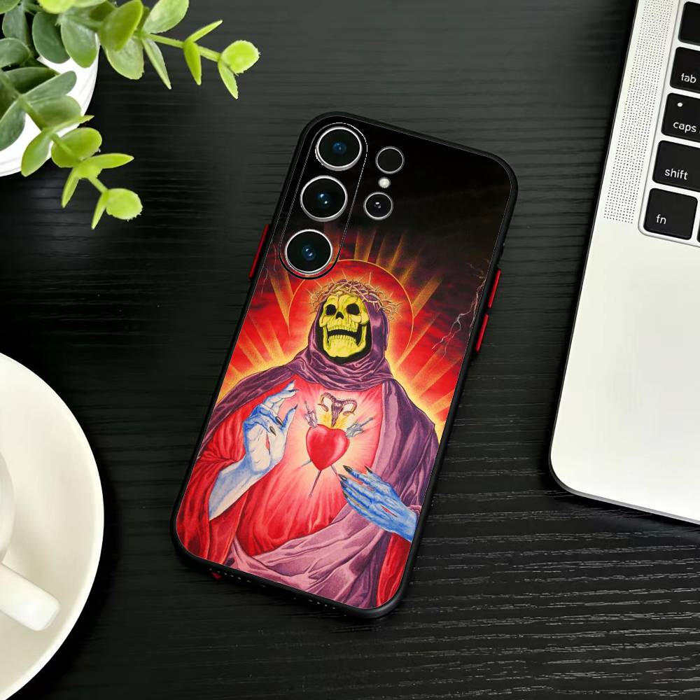 P-MOTU He-Man Phone Case For Samsung S26,S25,S24,S23,S22,S21,S20,Ultra,Plus,FE Black Soft Cover