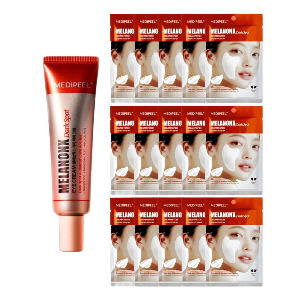 MEDI-PEEL Melanon X Blemish Cream Maska w plastrach 1 para (2 arkusze · 3,5 g) /  Krem na niedoskonałości pod oczy 20ml (11 Opcje)