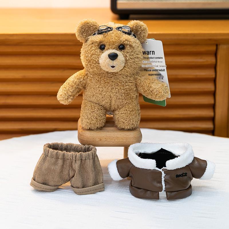 Ted2 Plush Teddy Bear Keychain Pendant - Stuffed Animal Comfort Doll Birthday Gift