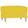 VidaXL Ensemble de canapés 3 pcs avec coussins Jaune clair Tissu 3202131