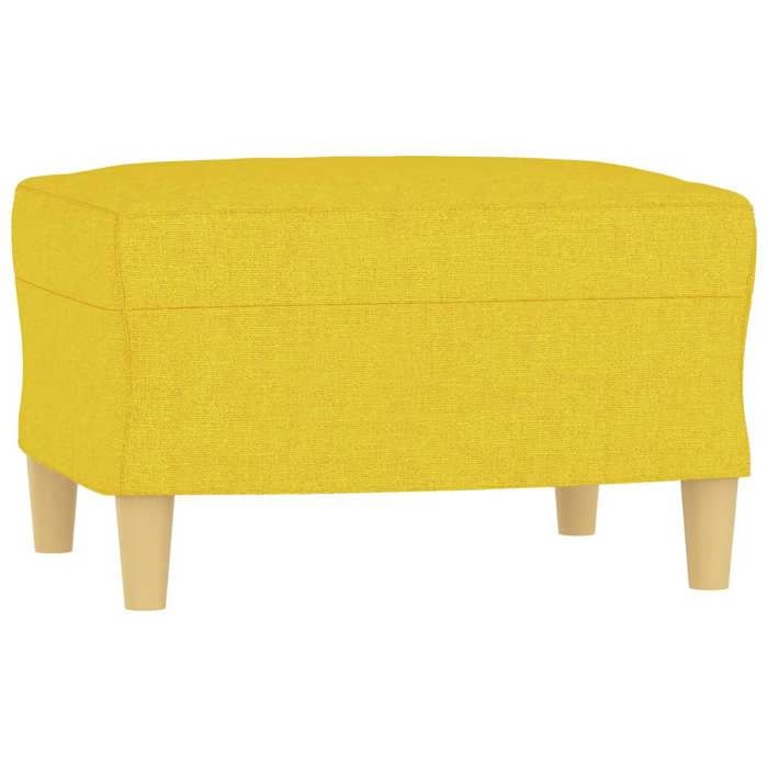 VidaXL Ensemble de canapés 3 pcs avec coussins Jaune clair Tissu 3202131