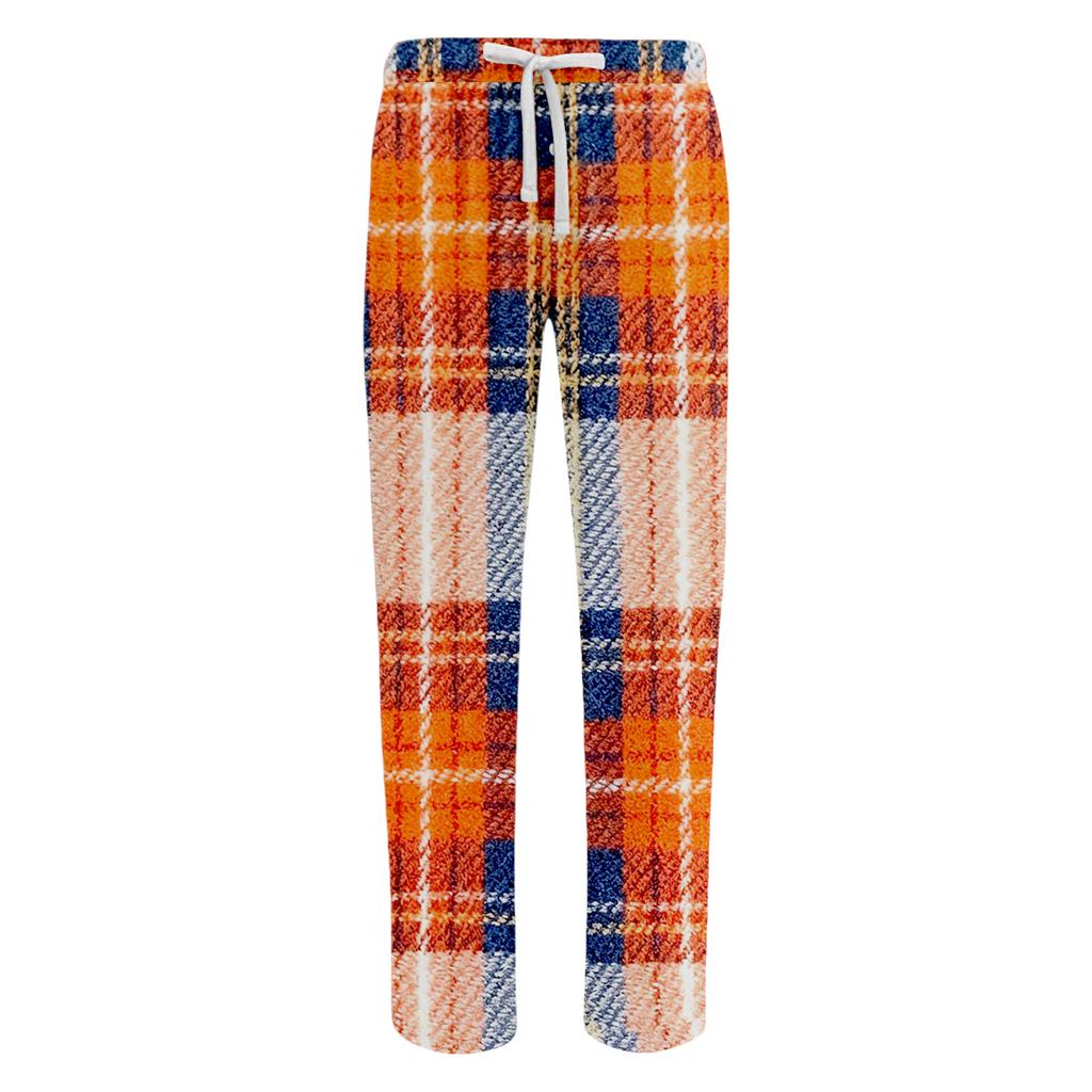 Gestreifte Pyjamahose Nachtwäsche Lässig Kordelzug Elastischer Bund Hose Bequem Gerade Yoga Lockere Hose
