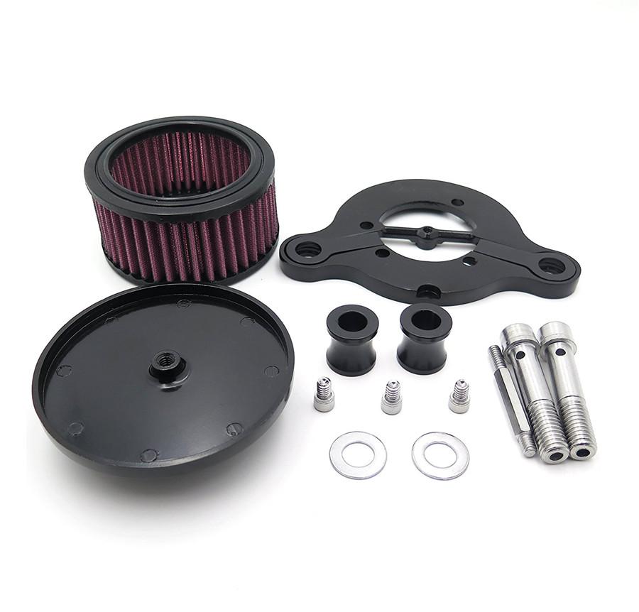 Black Air Cleaner Intake Filter System Kit For Harley Sportster XL883 XL1200 198