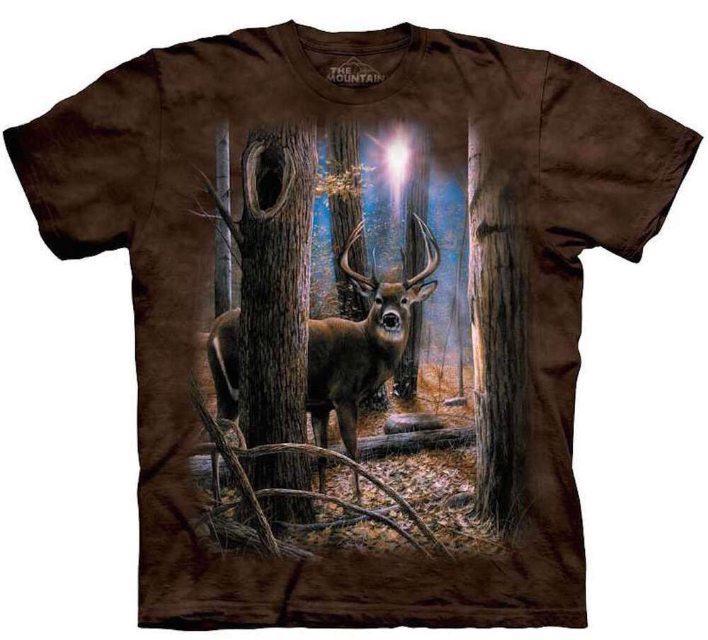 

Коричневая футболка унисекс The Mountain Woodland Sentry Deer Lone Buck Whitetail