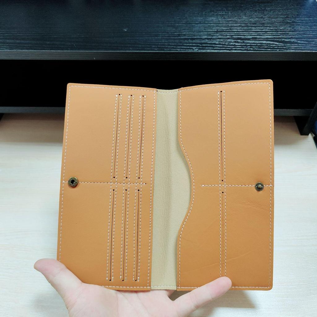 Herren Crazy Horse Leder Dreifach-Geldbörse - Großes Fassungsvermögen Retro Clutch