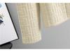 Women's Spring & Autumn High-End Knit Suit Set with Slimming Collar Coat & Hip Wrap Skirt