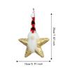 Creative Shining Star Christmas Pendant Cartoon DIY Knitted Fabric Plush Pendant Cute Sequined Five-pointed Star Doll