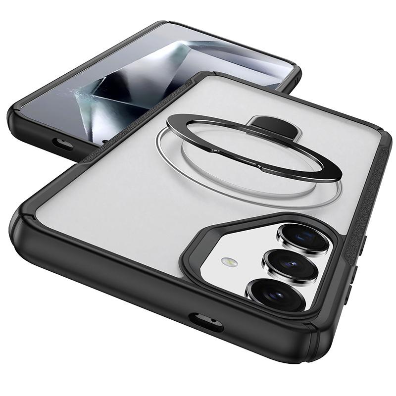 Applicable To Samsung S25Ultra Mobile Phone Case A36 Magnetic Suction Bracket S25Edge Skin Feeling A06 Anti-drop Protective Case S24