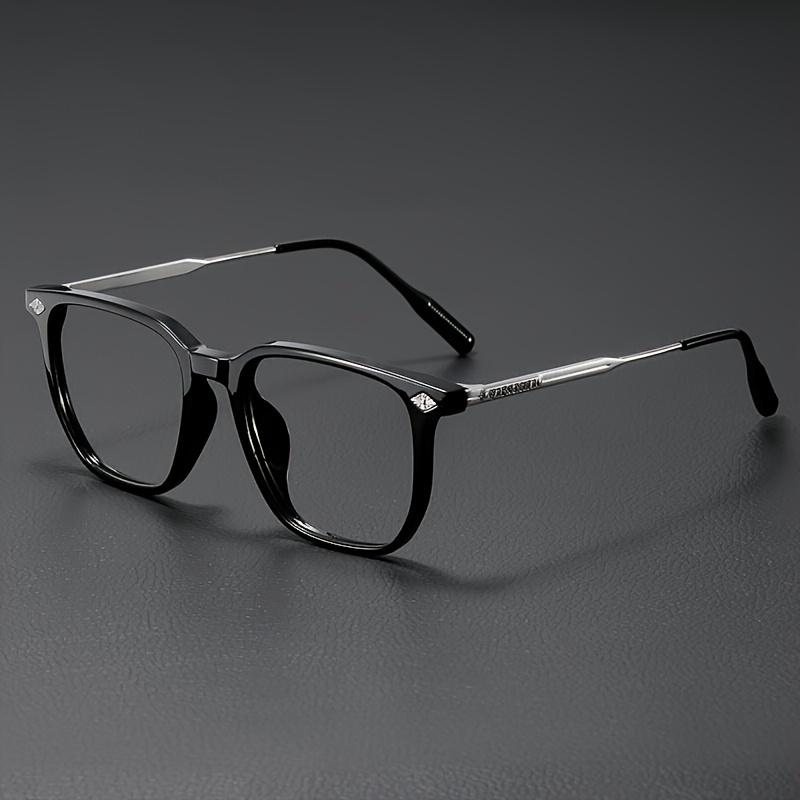 1pc Fashion Glasses - Classic Square Metal Frame, Clear Lenses, Cyberpunk Style,Suitable for Men and Women