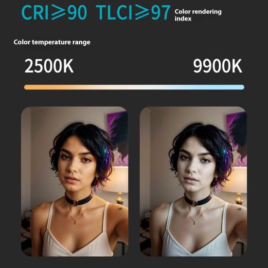 LED Fill Light with Adjustable Bracket Super Bright Compact Portable Rechargeable Clip Fill Light Selfie Light with Soft Diffuser