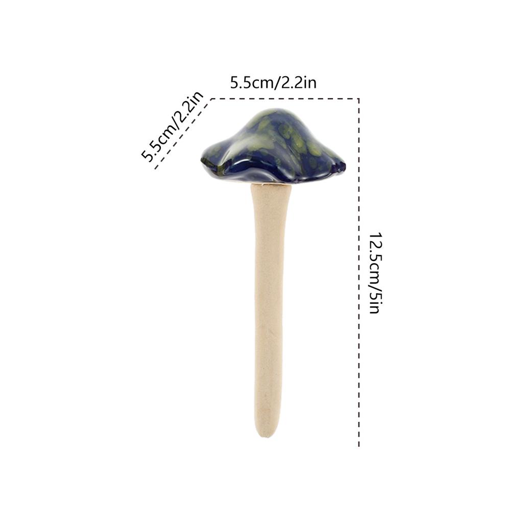 4Pcs Ceramics Mushrooms Decorations Fairy Garden Mushroom Ornaments Realistic Mushroom Sculpture Garden Landscape Statue Decors