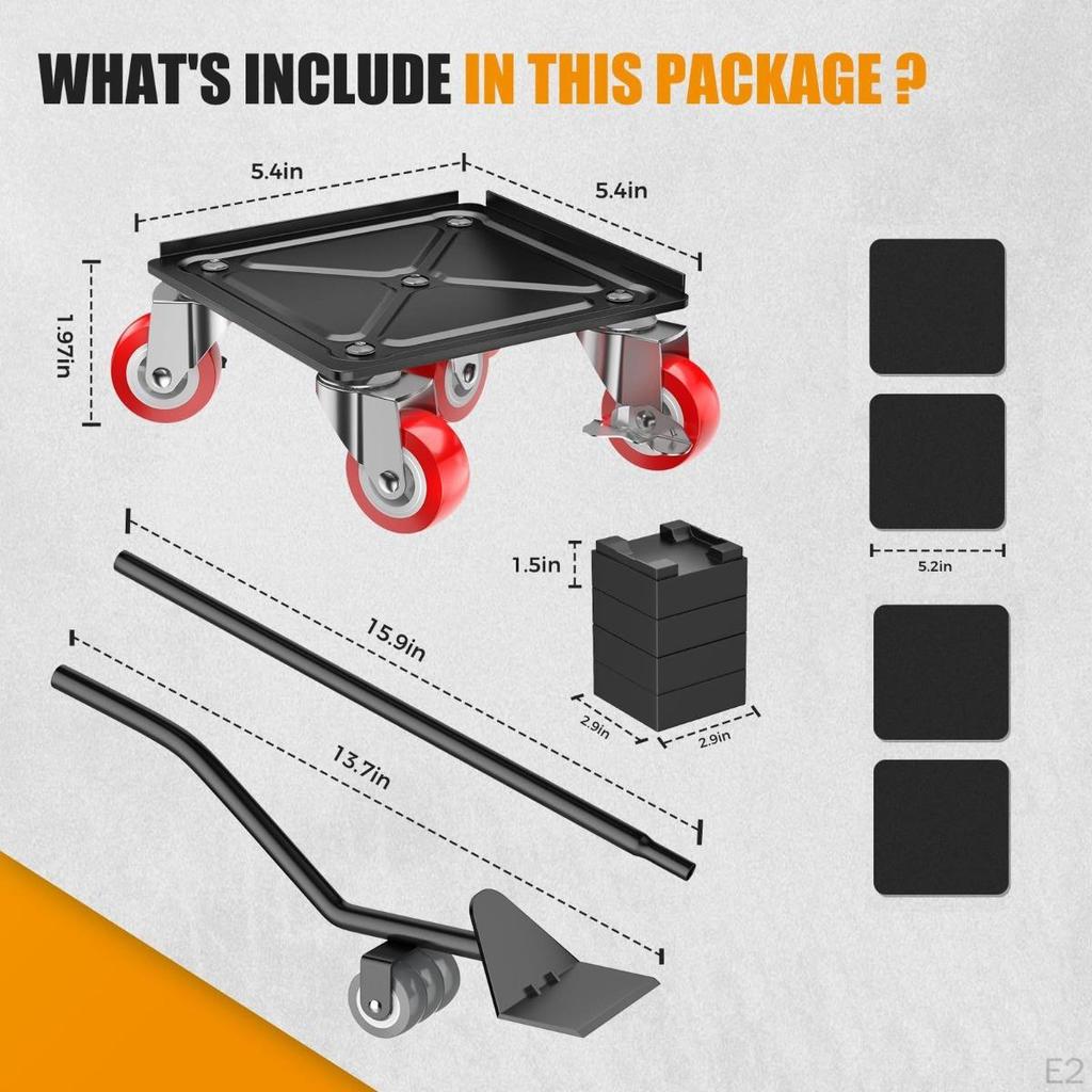 Furniture Mover Heavy Duty Lifter Black for Rearrange Cabinet Sofas