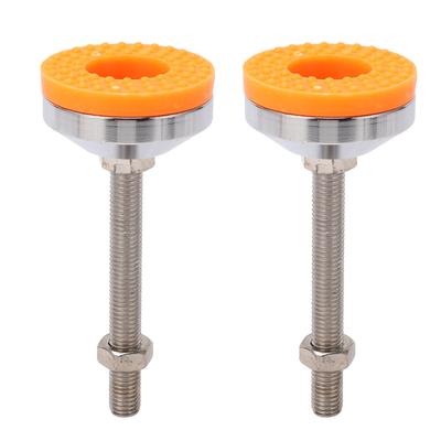 2 pezzi Giallo M12 Mobili Piedino di Livellamento Pesante Grano piatto Antiscivolo Assorbimento degli Urti