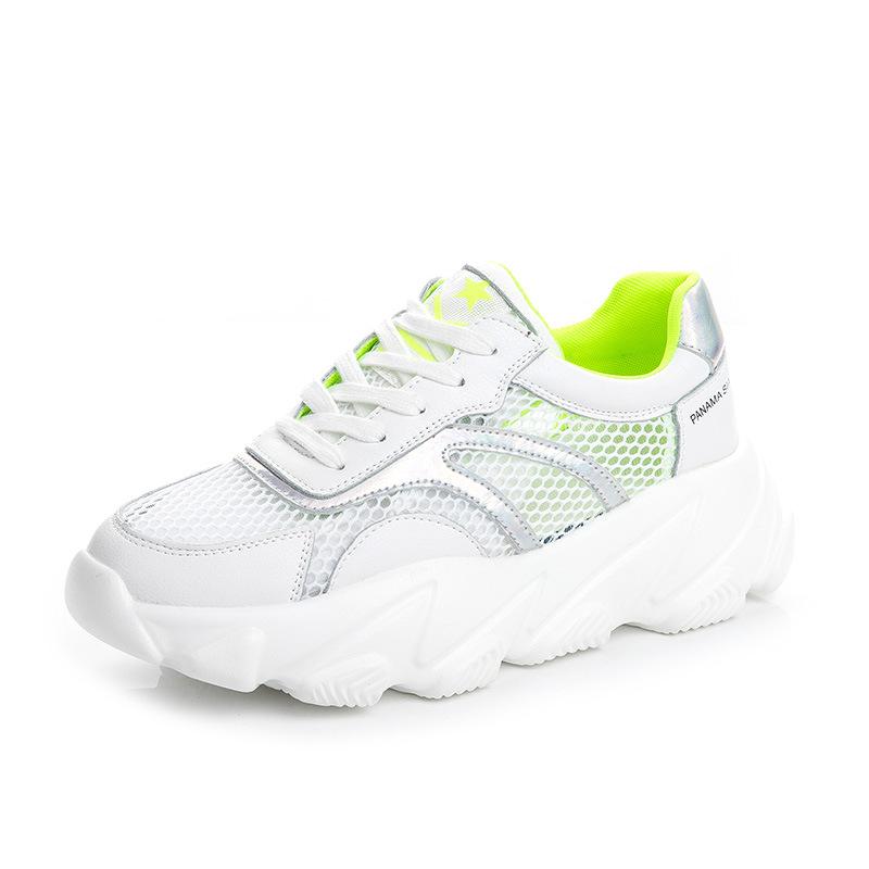 Summer 2025 Casual Versatile Little White Shoes Women's Sports Breathable Shoes Thick-soled Shallow Mouth Women's Shoes