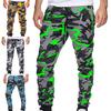 Hose Jogger Camouflage Knöchelband Mid Waist Herren Cargohose für den Herbst