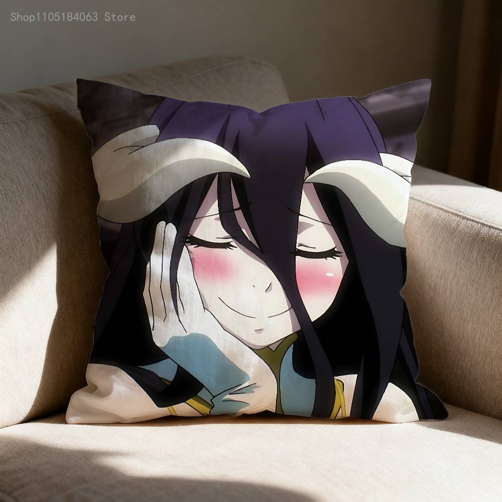 O-Overlord Albedo Throw Pillow Case For 55x55cm 30x30cm 50x50cm 45x45cm 40x40cm Square Chair Pillowcase Case