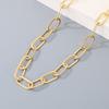 Kalen Stainless Steel Paperclip Chain Necklace for Men 10MM Gold Color Metal Accessory Adjustable Minimalist Fashion Jewelry