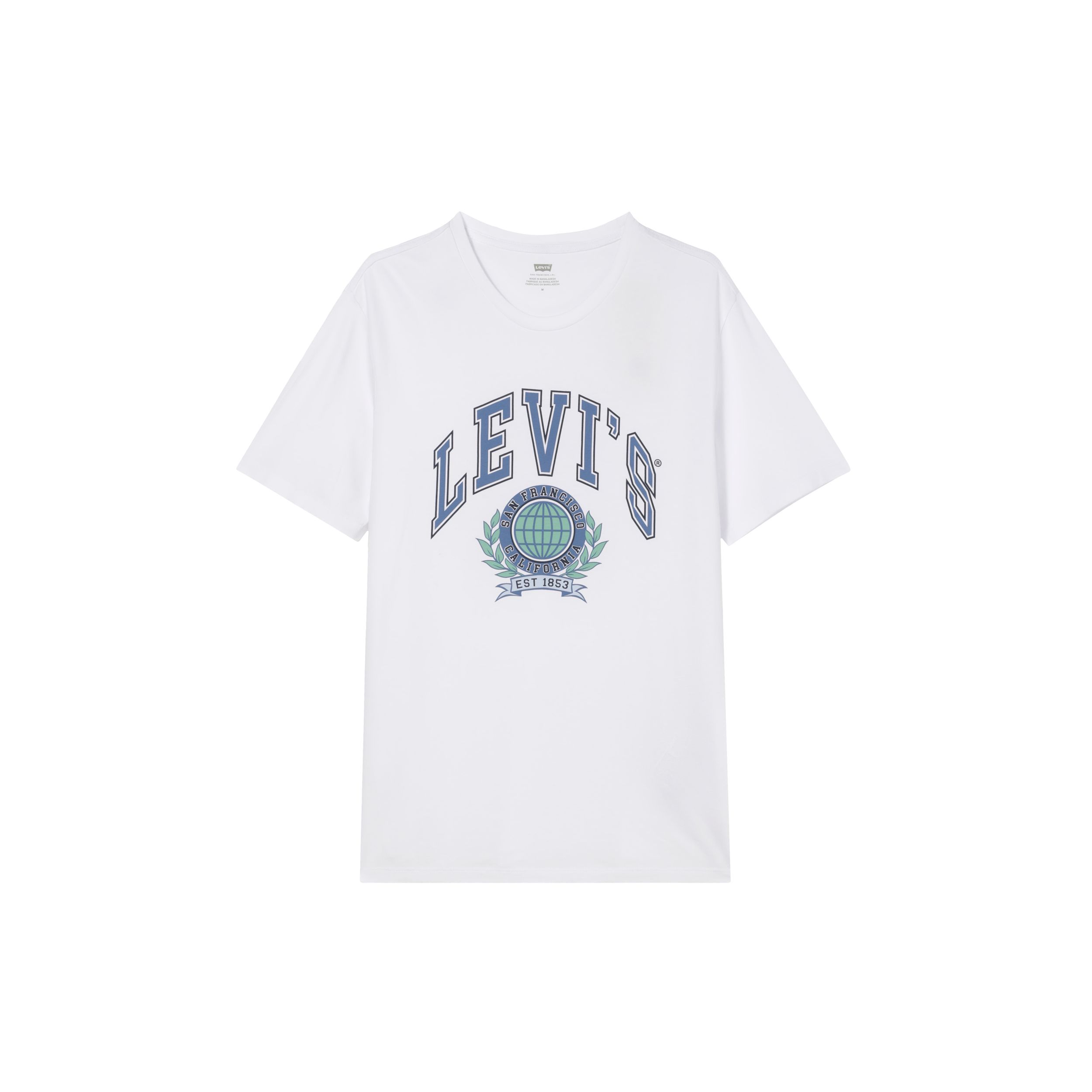 

Мужская футболка Levis с цветными блоками и принтом букв, удобная, с коротким рукавом, белая 22491-0676 S